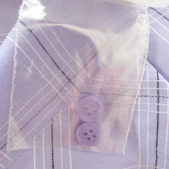 Essentials By Maggie Long Sleeve Blouse, Lavender Plaid, Roll Tabs, Size 26/28 - Picture 10 of 10